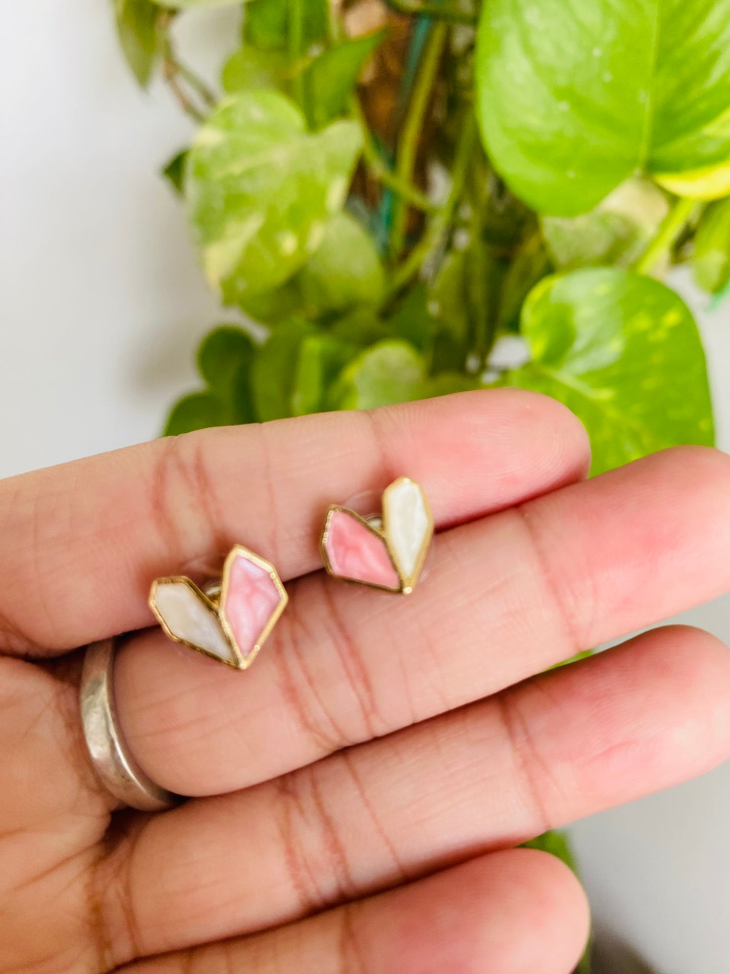 Pink and white heart