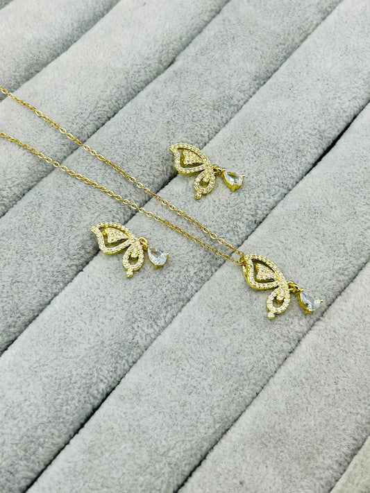 Golden butterfly set