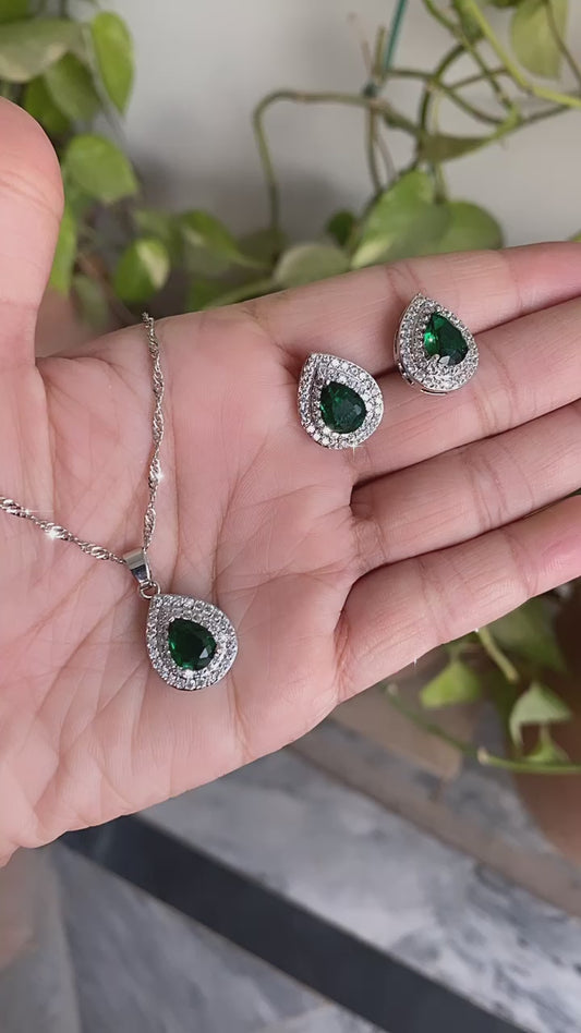 Zircon silver set